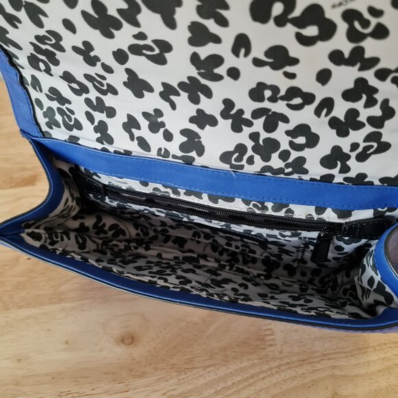 Rebecca Minkoff Diamond Quilted Love Crossbody Cobalt Blue Silver Shoulder Bag - Picture 10 of 12